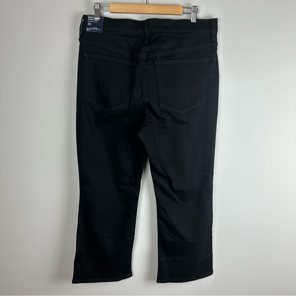 NWT J. Crew Factory Flare crop black jean in all-day stretch - Picture 5 of 7